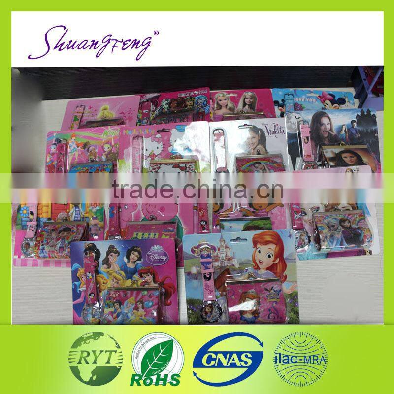 Alibaba express latest design quartz watch with wallet for kids