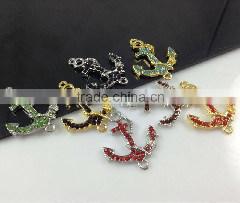 SC8003 gemstone charm romantic design with blue diamond alloy pendant accessory costume jewelry wholesale