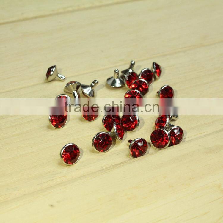 Cheap acrylic rivet for shoes, acrylic rhinestone rivet for belts