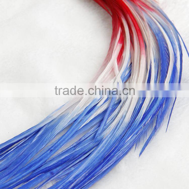 Hot Selling Grizzly real rooster cheap hair feather for sale