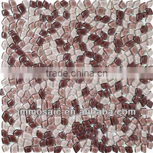 Cobble glass mosaic tile Pebble glass mosaic tile