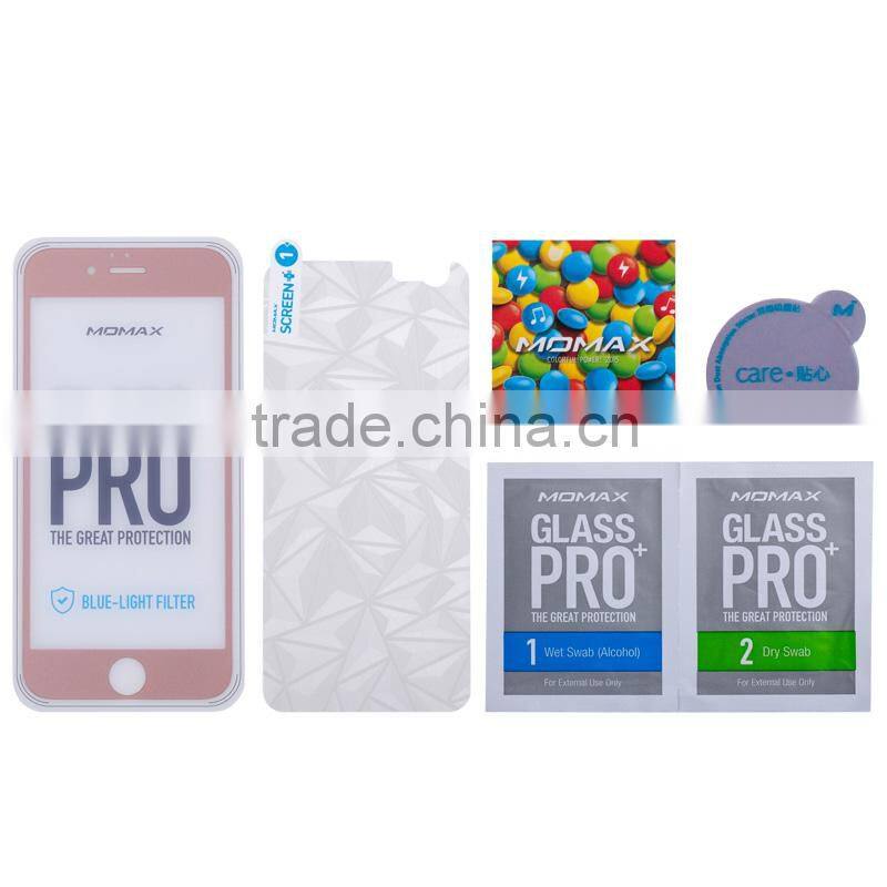 Original MOMAX Hard Full Screen Protector Tempered Glass Screen protective Film For iPhone 6/6s 4.7 inch PZAPIP6FFARB MT-4838