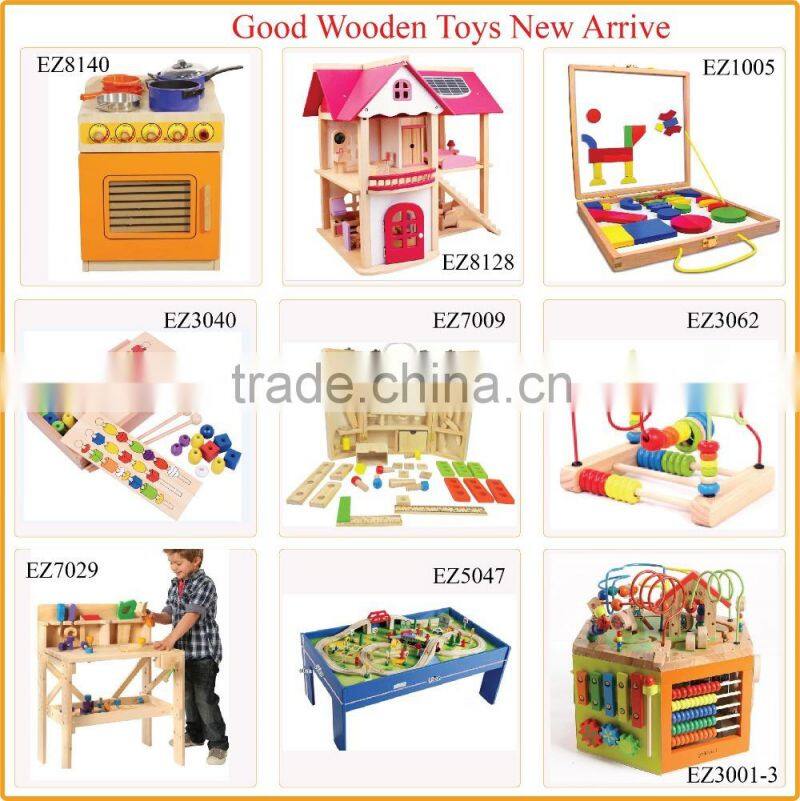 2015 Lovely Design and Hot Sale 4 Wheels Giraffe Shape Animal Toy Wooden Pulling Car Toy