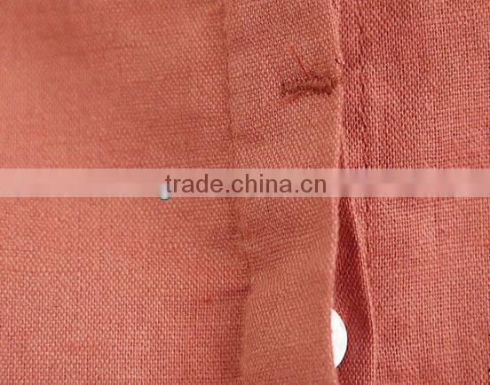 ladies cotton upright collar shirt solid color blouse