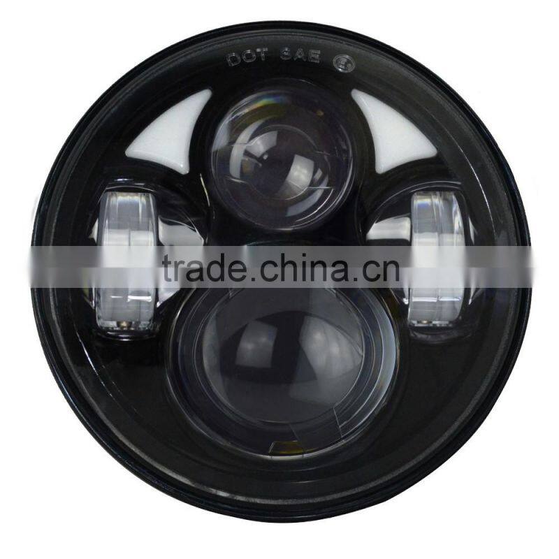 Super top rated 5.75'' 40w black housing led headlight for harley