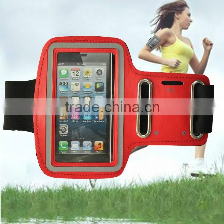 Promotional Neoprene+PU Frosted Super slim sport armband for iphone 5