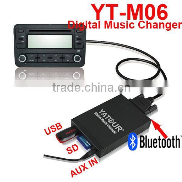 Yatour yt-m06 support sd card/aux/usb digital music cd changer to car