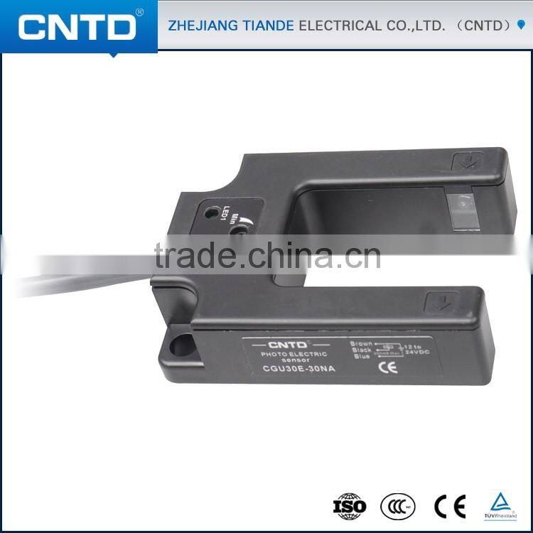 CNTD Standard U Type Photoelectric Sensor 30MM Diameter NPN NO+NC Photosensor CGU30E-30NC
