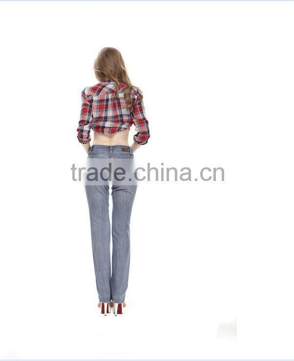 Best selling ladies European style straigt hot pants women jeans with relaxed fit/wide leg latest design denim trousers