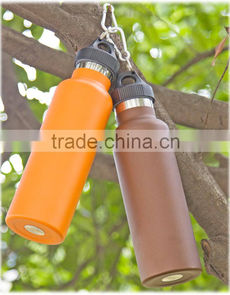 Outdoor travel sport 600ml vacuum double wall stainless steel water bottle