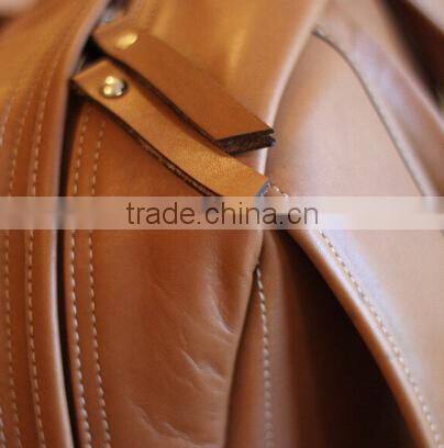 Brown Leisure Style Unique Design Leather Tennis Bag Backpack