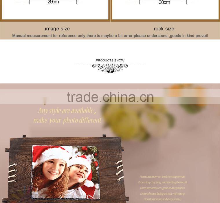 Sublimation rock photo slate/sublimation photo rock whole sale