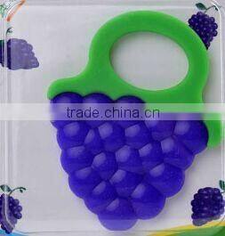FDA funny silicone baby fruit teether for baby toy