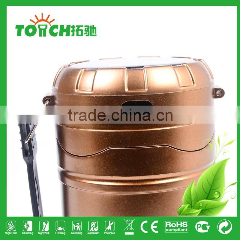 16+1 LED Lantern Lights Fashion Golden Color Design LED Tent Light Plastic Flashlight Portable Torch Lamp