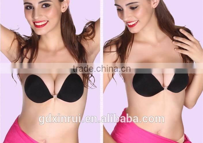 Double push up breast sexy ladies invisible strapless fashion bra