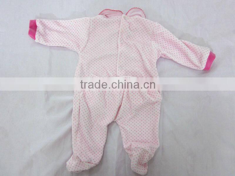 wholesale baby clothing china fashion baby toddler romper with pink dots