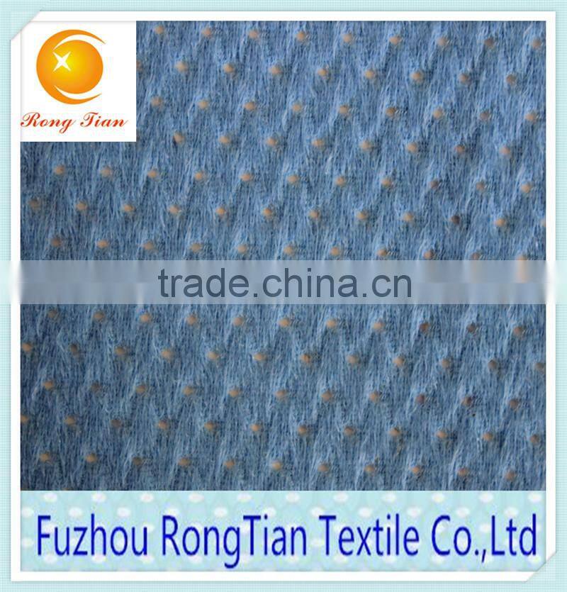 Warp knitted polyester brush velet mesh fabric for coats