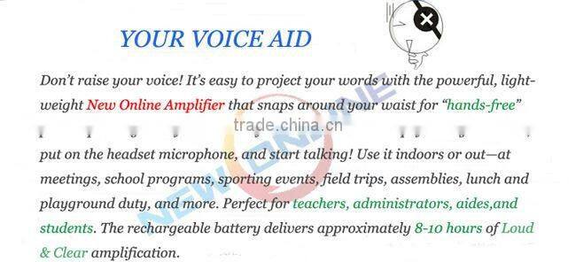 mini portable audio waistband amplifier speaker, microphone,audio amplifier, megaphone N71 Red