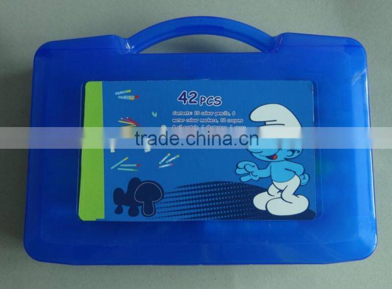 plastci case children crayons drawing set drawing case PP material