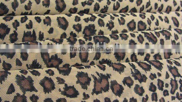 black coffee Leopard pattern mesh shiny mesh Spandex nylon clothes