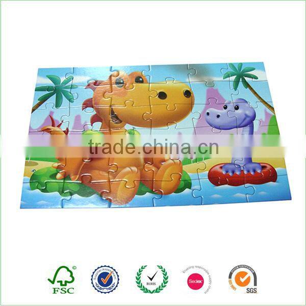 Piece cardboard dinosaur jigsaw puzzle