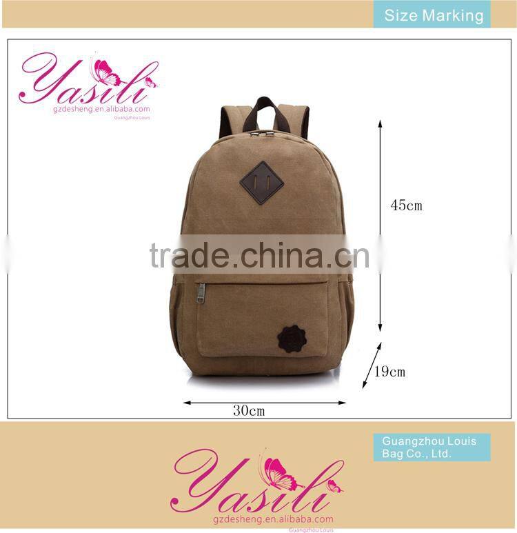 2014 China supplier new design canvas backpack bag,sports travel backpacks in Guangzhou