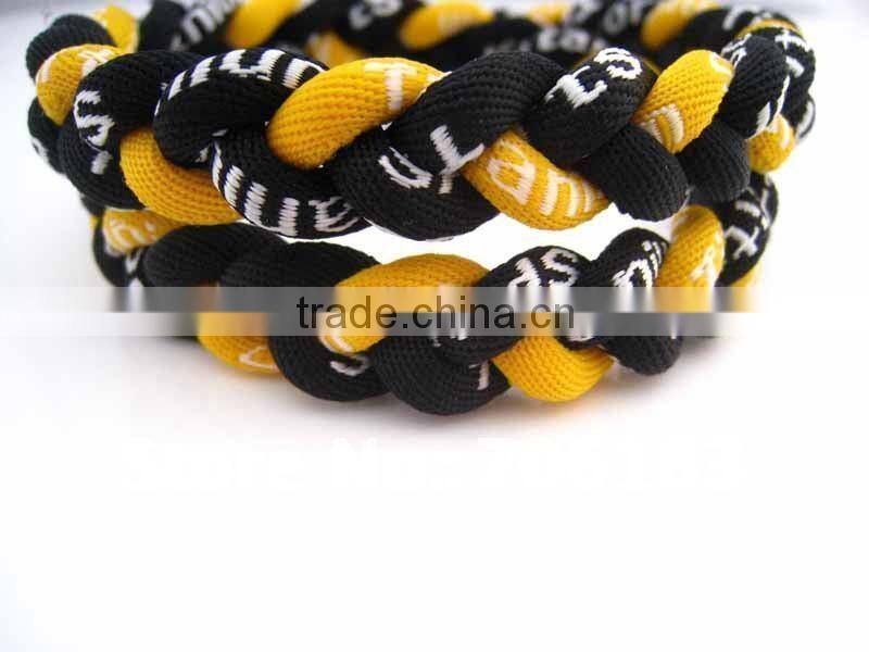 Triple braided titanium sports necklace,quad titanium sports necklace,titanium necklace making