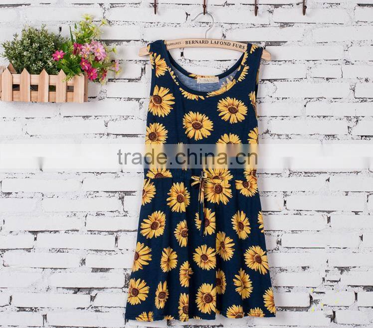 ladies latest smart casual one piece dress in floral print