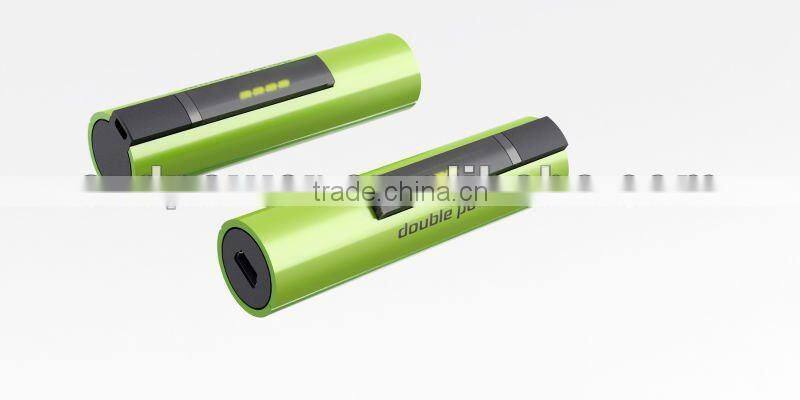 mini usb mobile phone portable power bank 2200mAh with optional led torch