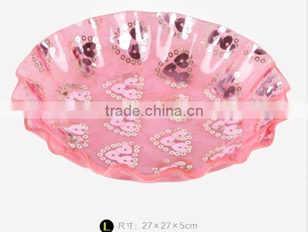 FDA passed l transparent acrylic fruit plate dry fruit plate