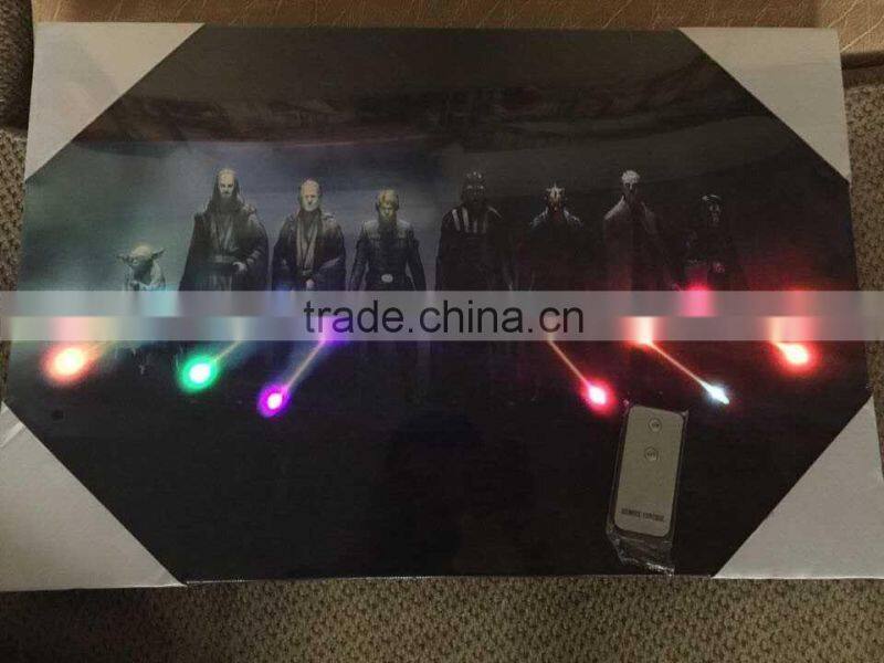 Custom Lighted Christmas Tree Led Canvas Wall Art Prints For Sale