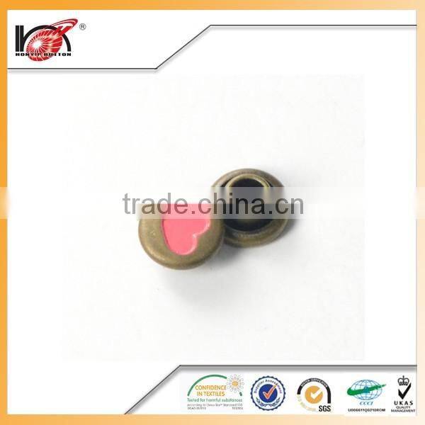 Fashion design 2016 eyelet and rivets for bags factory antique copper color nipple rivet for denim cloth