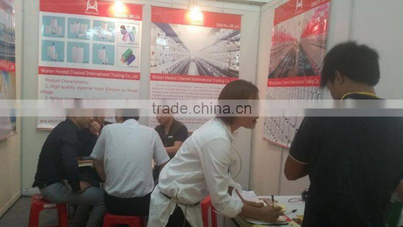 cheap price raw white 100% polyester yarn use plastic cone