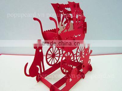 Rabbit Happy birthday 3d pop up card