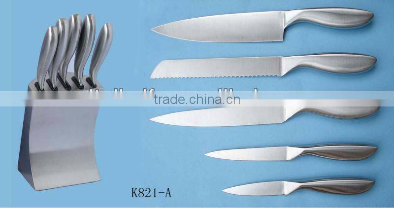 fish fillet knife with wooden block
