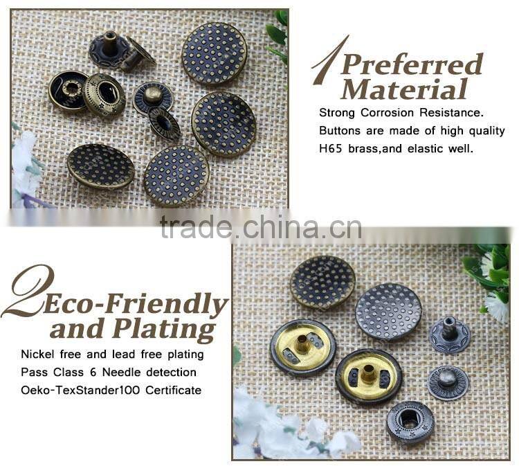 Simple Design Spring Snap Button,Fabric Snap Button for Jacket and Coat