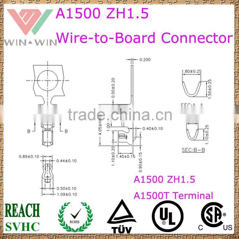 1. 5mm pitch A1500 ZH1.5 Electronic Wire to Board Connector