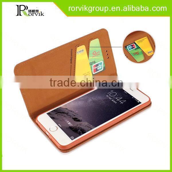 good market brief genuine leather phone case with card slot for iphone 6 plus