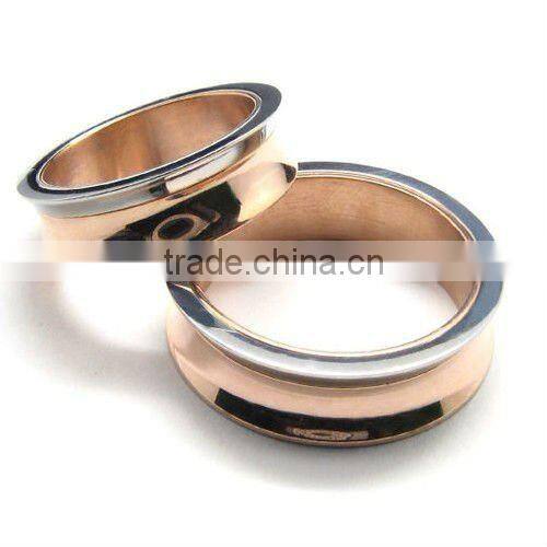 316 stainless steel letter figure rose gold ring designs for men