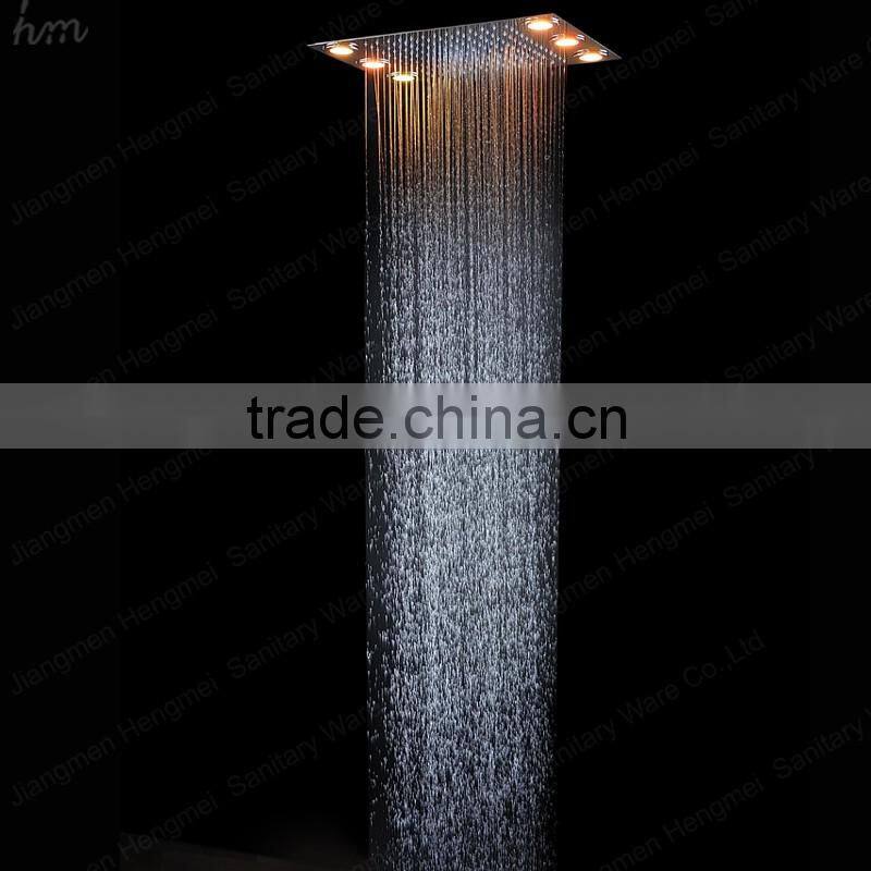 hidden mounted bath shower mixer led/rain shower faucet set for accessories with hand help shower head