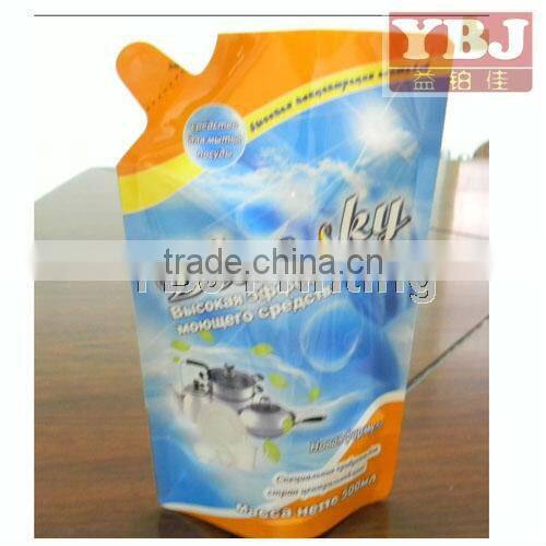 flexible laminated standup pouch with spout