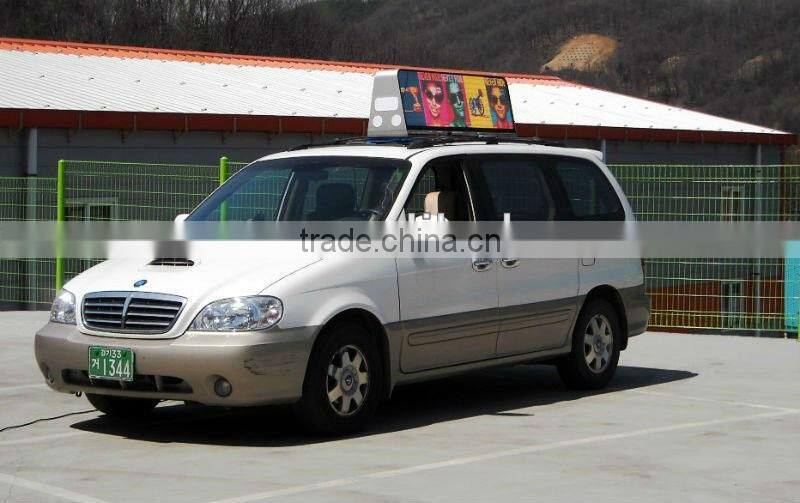 P6 outdoor full color double sided led taxi top advertising/taxi roof top advertising signs