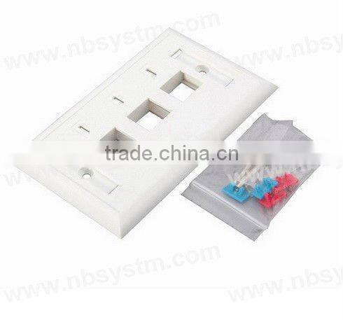 Face Plate 3 port, size:70x115mm