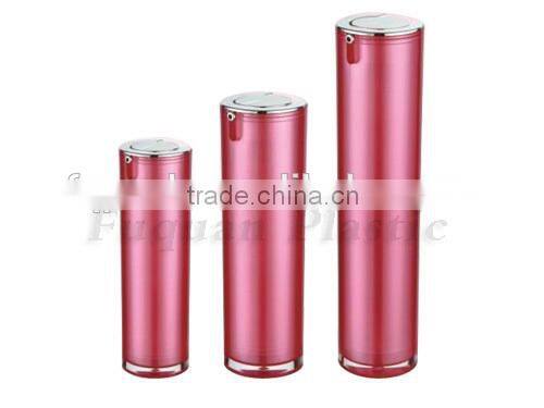 cosmetic creen printing surface handling airless white plastic bottle