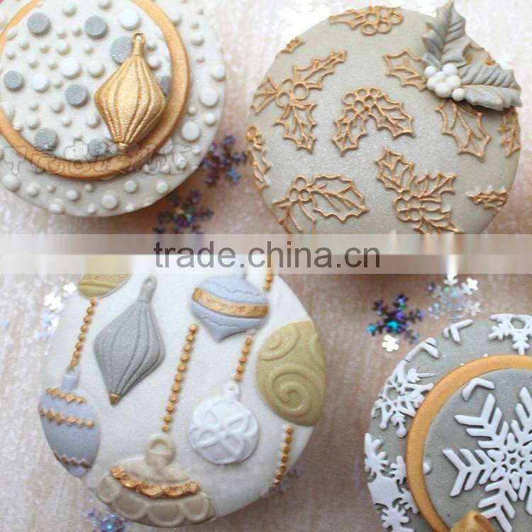 K-sun X-mas silicone mold newest fondant mold for cake decorating reposteria