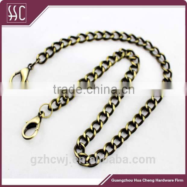 bag hardware any size metal chain with lobster clasp for bag