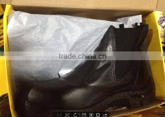 Anti Slip Antistatic no lace leather engineering working safety shoes