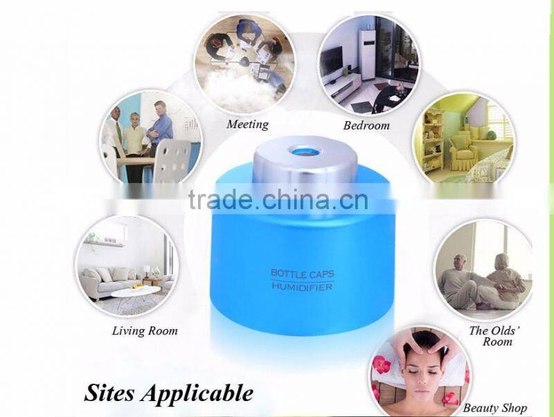 factory direct 5V USB Ultrasonic bottle caps air purifier / air cleaner /air freshener /for best promotion gift