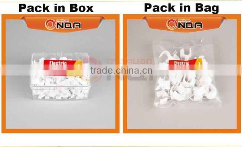 New Plastic Cable Clip Machine Drop Circle Cable Holder Clip With Nail 5mm