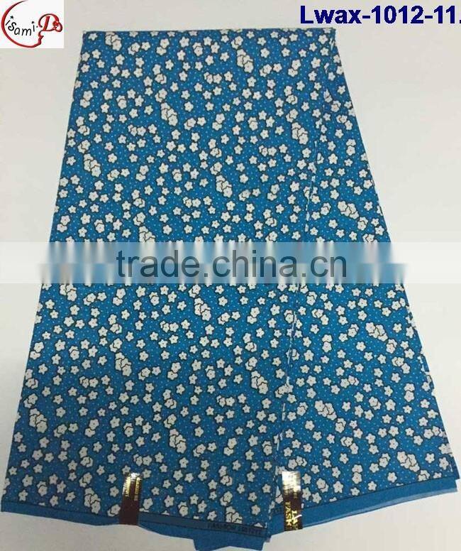 Lwax-1012-9 royal blue African Jacquard style cheap wholesale african wax print fabric
